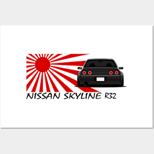 Nissan Skyline R32 Posters and Art